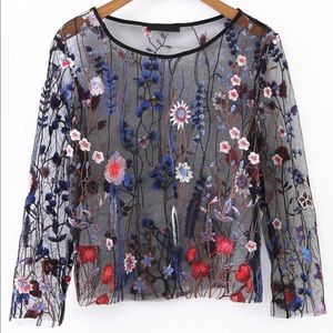 ✨3 for $10!!! Sheer/see through floral top
